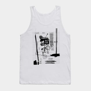 Weather System Doodle Black Tank Top